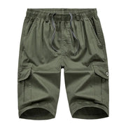 Plus Size Multi-pocket Elastic Casual Shorts