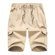 Plus Size Multi-pocket Elastic Casual Shorts